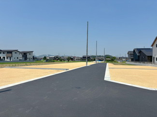 【外観】 | エコガーデン玉島上成　全7区画 | 分譲地全体像。南側から撮影