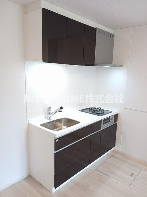 メゾン１２朝来のキッチン|ガスコンロ＆グリル付き★
