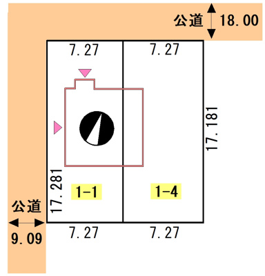 【区画図】 | 【商談中】春採6丁目1-1，1-4店舗付住宅