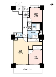 【間取り】 | ローレルスクエア高槻WEST　TOWER　A棟