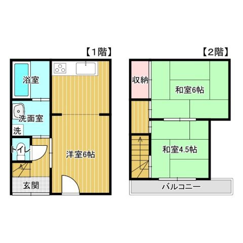 松戸市二十世紀が丘萩町　中古戸建の間取り