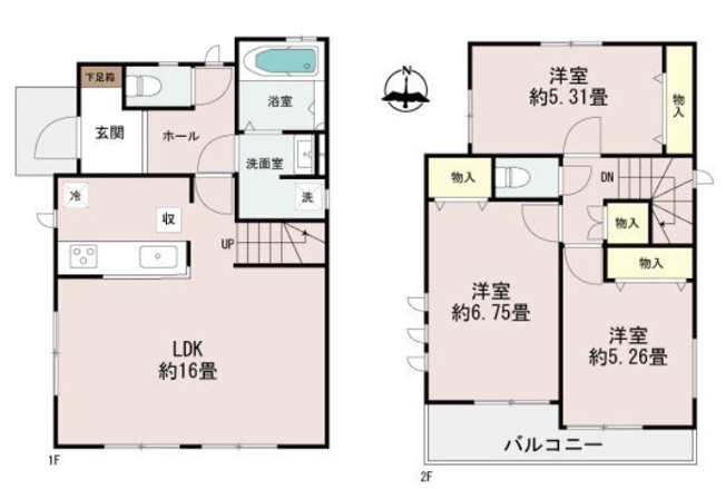 【間取り】 | 明石市大久保町高丘5丁目2期（全3）1号棟 | 3LDKです。