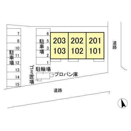 ガーデンハイツの駐車場