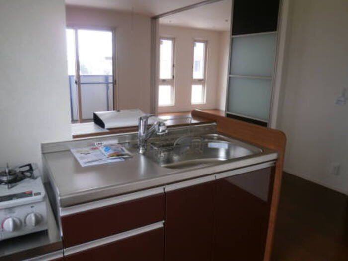 ガーデンハイツのキッチン|ガーデンハイツ201 対面ｶｳﾝﾀｰｷｯﾁﾝです