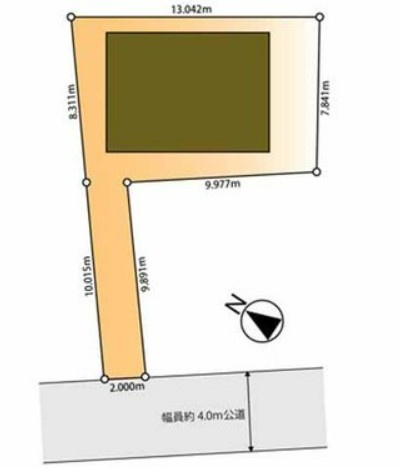 【中古】鶴ヶ島市中新田中古住宅の区画図
