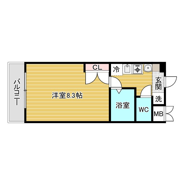 シャンヴェルジェ豊中Ⅰの間取り