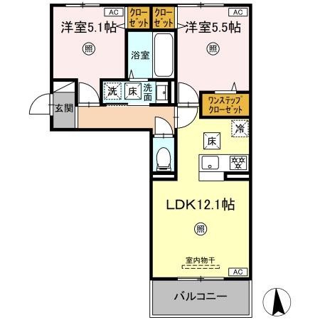ロータスヒル　B棟の間取り