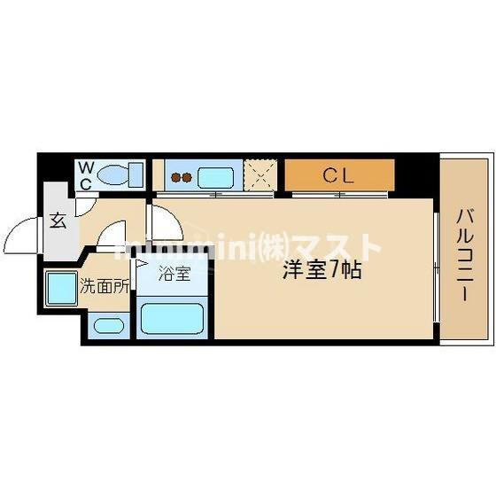 S-RESIDENCE難波Viale(ビアーレ)の間取り