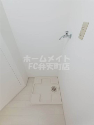 【設備】 | 松栄市岡ハイツ | 室内洗濯機置場です