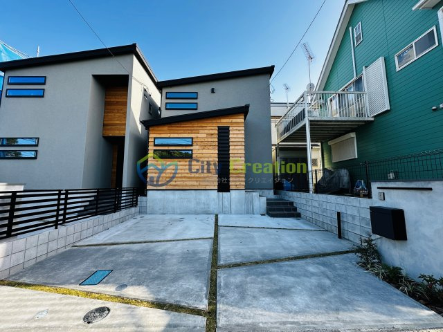 【成約御礼】藤沢市大庭　デザイナーズ分譲住宅A棟の外観