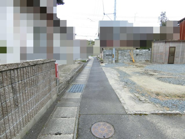 米子市勝田町売り土地の前面道路含む現地写真