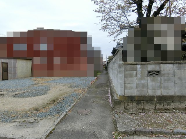 米子市勝田町売り土地の前面道路含む現地写真