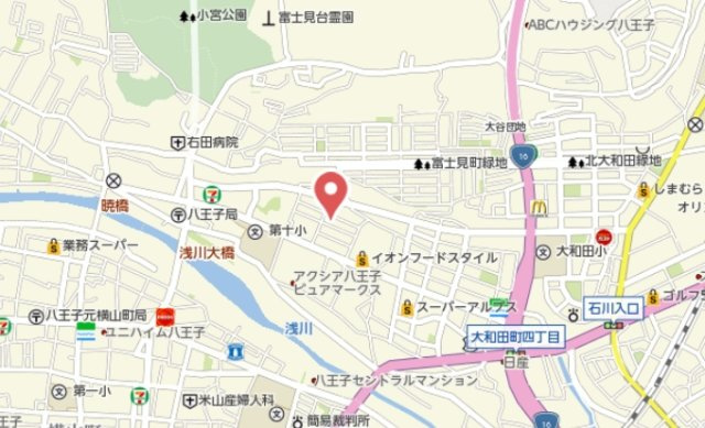 祝　成約済み　シティリバーⅡ　八王子市　中古マンションの地図|～仲介手数料無料☆八王子ひなた不動産～シティリバーⅡ