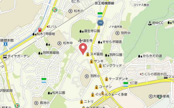 祝　成約済み　プランヴェールせせらぎの丘　八王子市　中古マンションの地図|～仲介手数料無料☆八王子ひなた不動産～プランヴェールせせらぎの丘