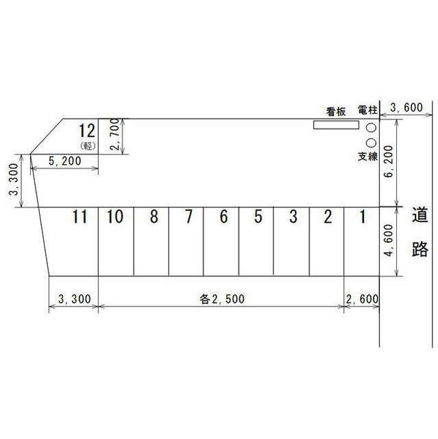 岐阜市長良友瀬の駐車場の間取り