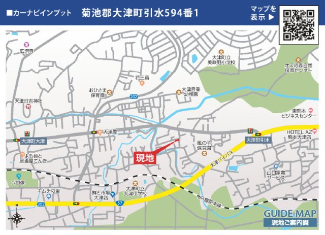 ブルーミングガーデン大津町引水全5棟/5号棟の地図