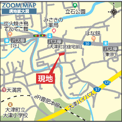 ブルーミングガーデン大津町引水全5棟/5号棟の地図
