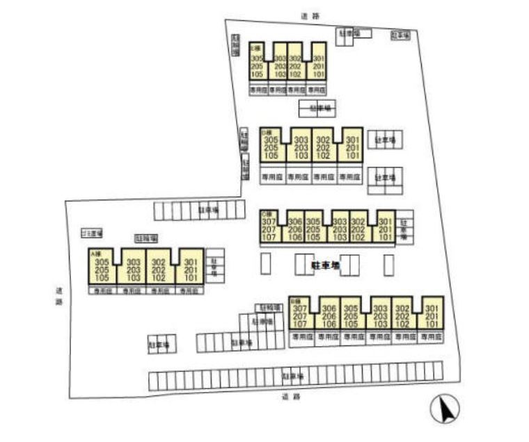 リビングタウン稲毛の杜C棟の区画図