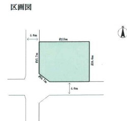坂戸市泉町2丁目　建築条件なし売地　「坂戸駅」徒歩15分　敷地35坪　【桜小学区】の土地図