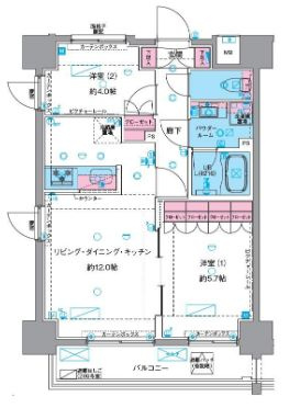台東区今戸２丁目の賃貸マンションの間取り