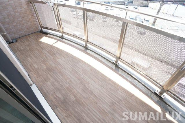 熊本市東区小山２丁目の賃貸マンションのバルコニー