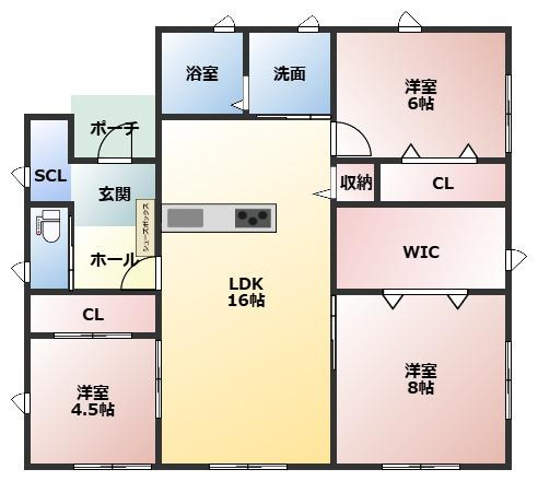 都城市鷹尾１丁目の中古一戸建の間取り