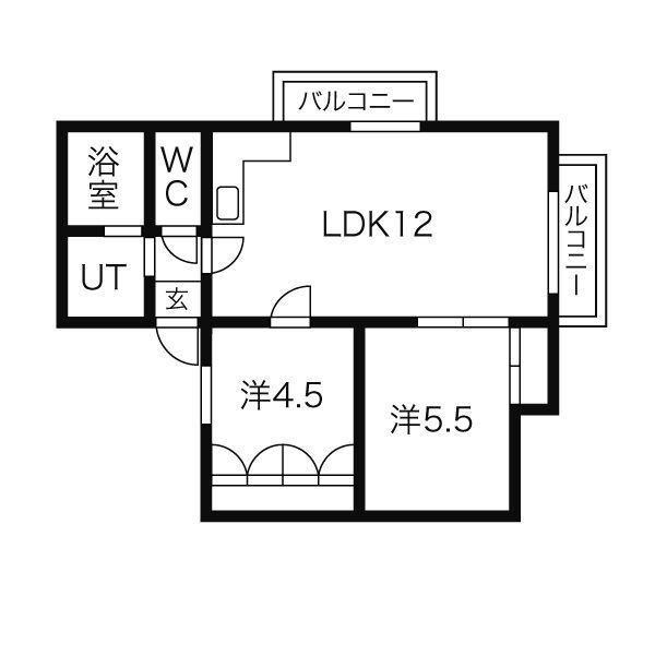スカイハイツT-1の間取り