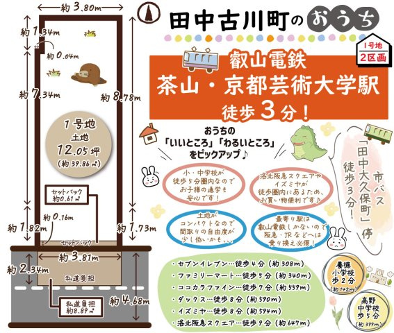田中古川町　1号地　建築条件無土地の区画図