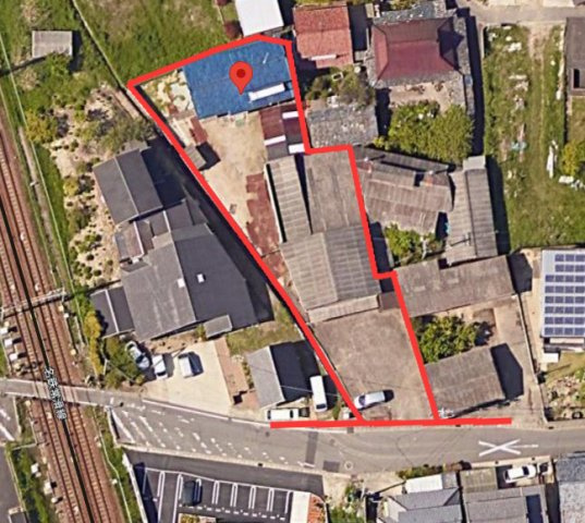 常滑市新田町4丁目　売地（倉庫利用可）の外観|現況航空写真