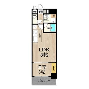 フロンティアタワー九条Ⅰの間取り