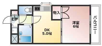 サンハイム庚午南の間取り
