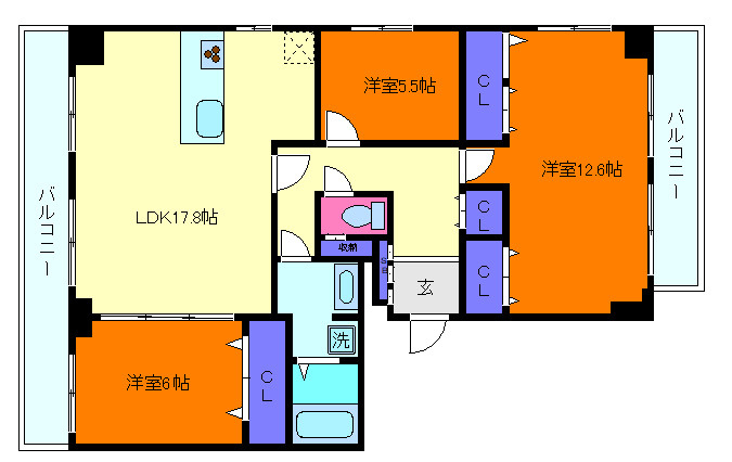 ブラゾーネ芦屋の間取り