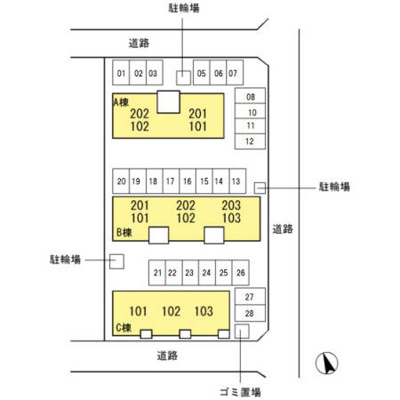 【区画図】 | ソレーユガーデンB棟
