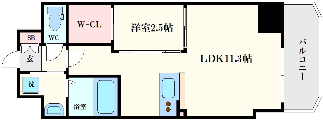 セレニテ堺筋本町リアンの間取り