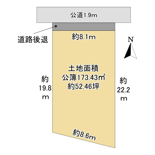 ■会員専用■鈴鹿市住吉1丁目 売土地の区画図