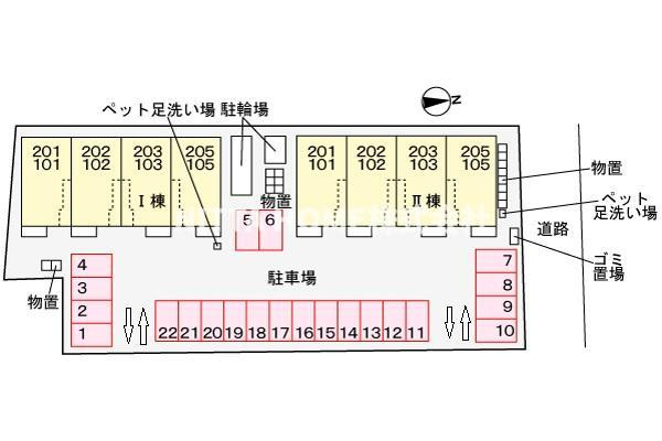デスパシオ氷上Ⅰの区画図|平面図です＊