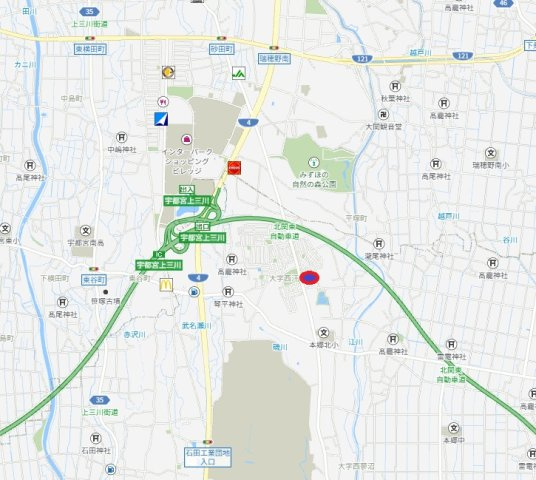 河内郡上三川町大字西汗 土地　予約済の地図