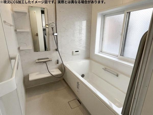 豊町1丁目　中古戸建の浴室|お風呂はお家のリラックススポット！広々とした空間で日々の疲れを癒してくれます。