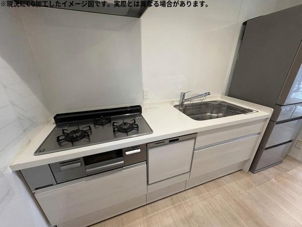 豊町1丁目　中古戸建のキッチン|調理器具をスッキリ収納できます♪