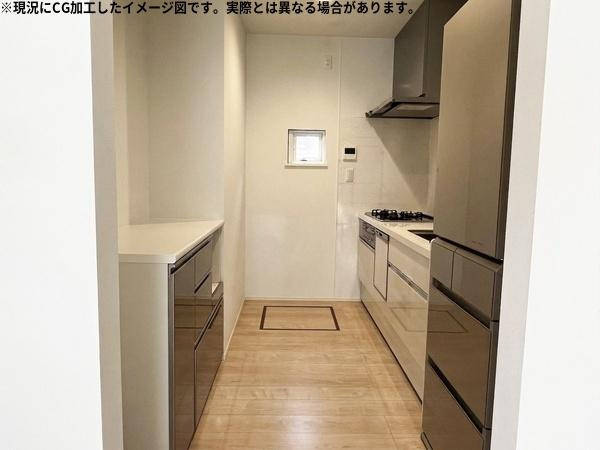 豊町1丁目　中古戸建のキッチン|キッチンが独立しているので、急な来客があっても安心♪