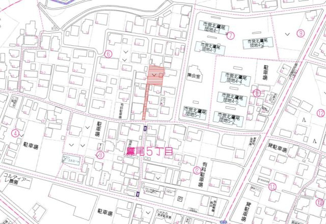 都城市鷹尾５丁目の売地の土地図