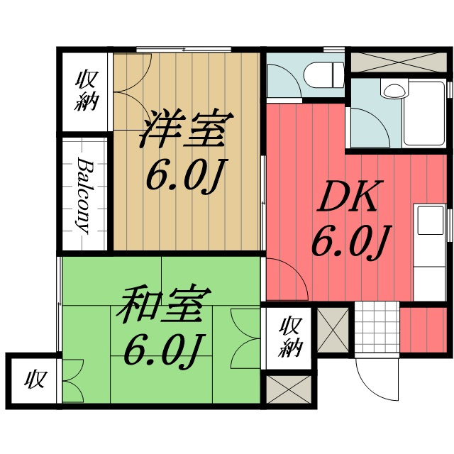 【間取り】 | グランジュール毛利　第5