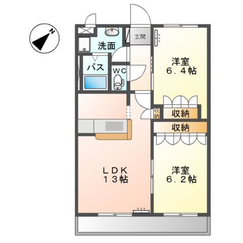 アプリコットの間取り