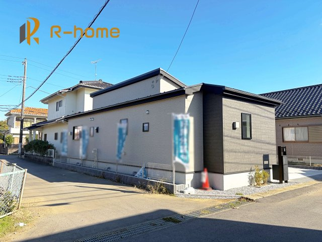 土浦市右籾24-1期　新築戸建て　1号棟の外観|建物完成いたしました！ご予約で『平日』や『夕方』などでもご見学可能です！