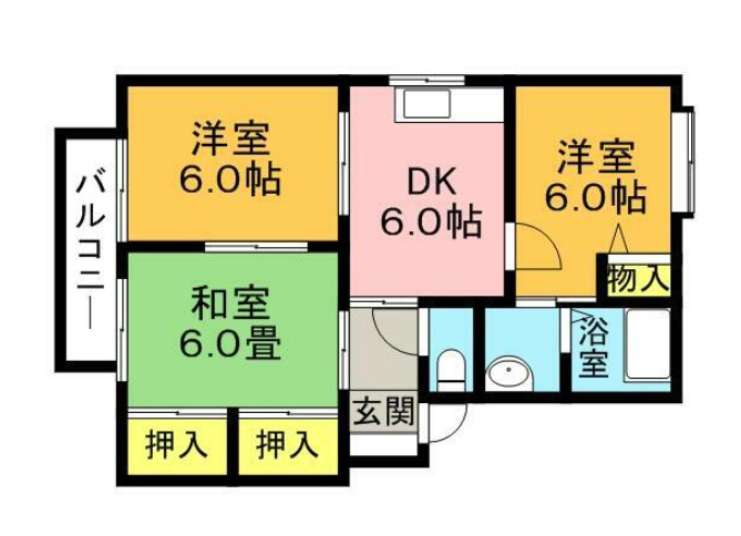 ヴィブレＡ・Ｂ・Ｃ　３棟一括売り オーナーチェンジ の間取り