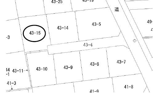 笹沖　売地の土地図|公図