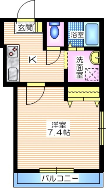 メゾン　ピアサイドの間取り|２Ｆ南西向き角部屋２面採光　日当たり風通し良好
