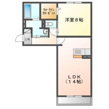 サニーフラット西市　Ａの間取り