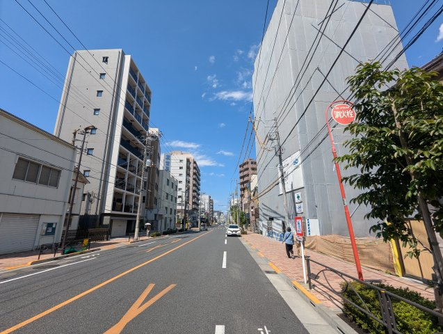 墨田区八広５丁目の売地の前面道路含む現地写真