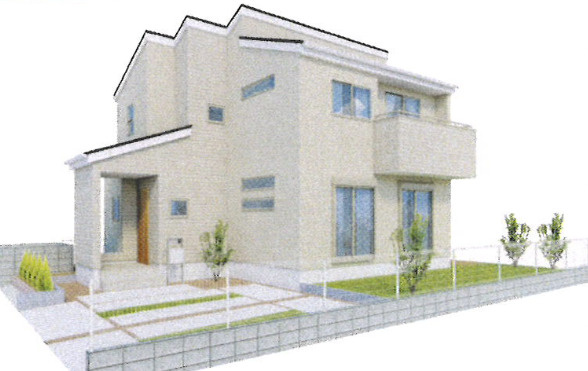 【仲介手数料無料】所沢市松が丘全１棟　所沢市の新築住宅なら西武ハウジングの外観パース